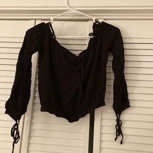 LA Hearts From Pacsun Cropped Off-the-Shoulder Top
